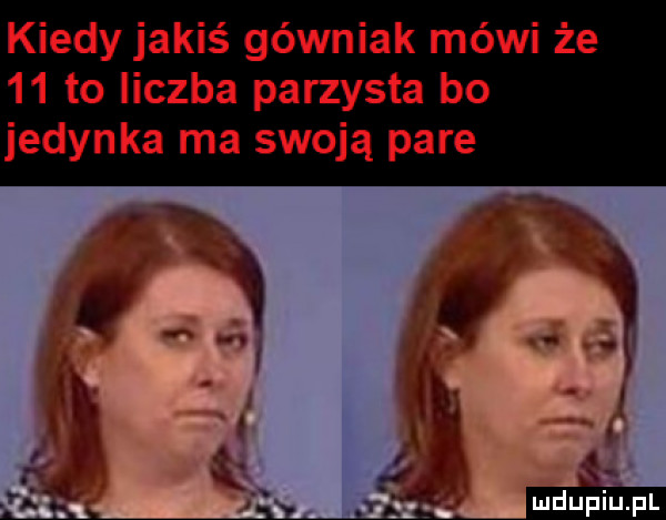 kiedy jakiś górniak mówi że    to liczba parzysta bo jedynka ma swoją pare