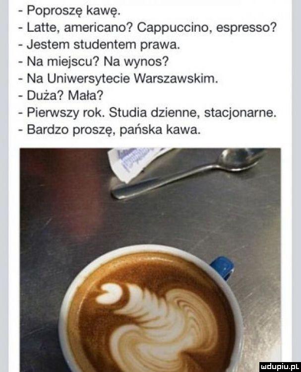 Poproszę kawę