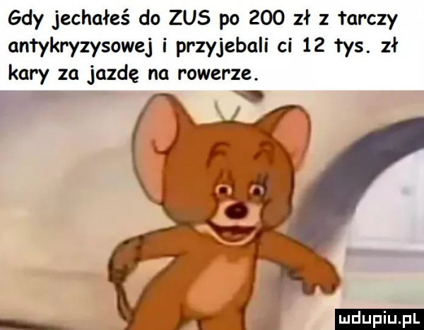 gdy jechałeś do zus po     zł z tarczy amykryzysowej i przyjebali ci    tys. zł kary za jazdę na rowerze. v