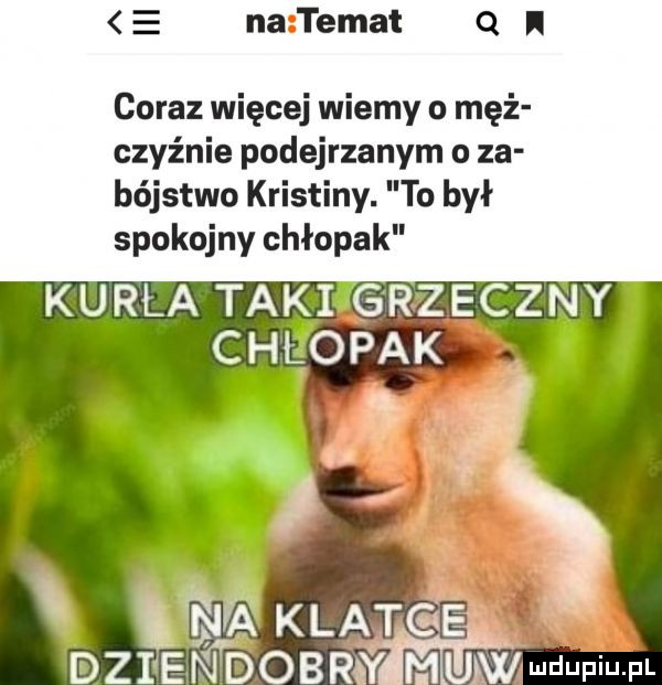 e na temat q i coraz więcej wiemy o maż czynnie podejrzanym o za bójstwo kristiny. to był spokojny chłopak karla taki grjzeczny chłopak
