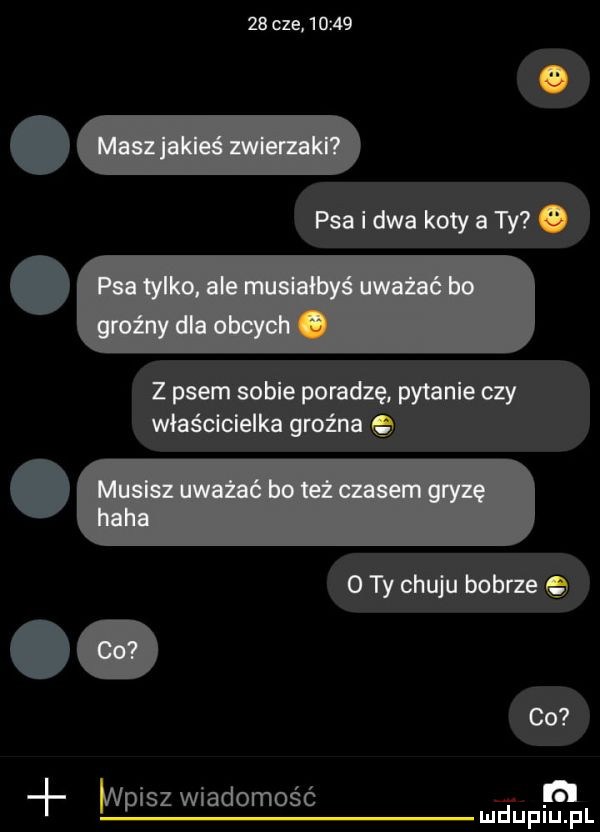cze        wpisz wiadomość   i mduplufl