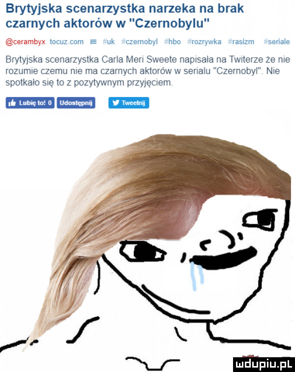 brytyjska scenarzystka narzeka na brak czarnych aktorów w czernobylu cerambyxtacuzcum a uk czemohy rabo rozrywka rasizm seńaxe brytyjska scenarzystka car a men steele napasała na tw terze że me rozumie czemu me ma czarnych aktorów w serialu czemobyl nie spotkało swe to z pozytywnym przylęcwem