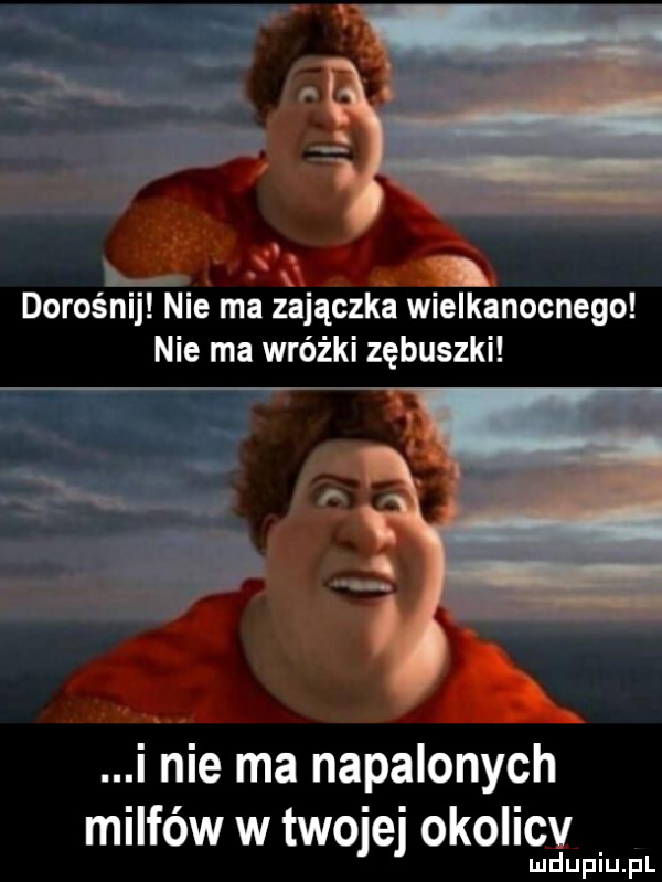 l. dorośnij nie ma zajączka wielkanocnego nie ma wróżki zębuszki ianie ma napalonych milków w twojej okolicv