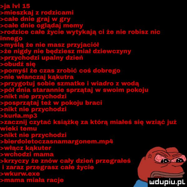 lal    mieukn rodzlcnmi nah dnie gr w ry nah dnie ogląda mamy rodzlee cele  on wytyk cl że nie robi z nie innego myślą że nie mm przyj ceo i. nigdy nie bodziem mini dziewczyny przychodzi uonlny dzień obuci się pomydl ze cnn zrobić co dobrer nie whnczai quułr prxygetuj noble urn ko i wiadro x wodą poi dni. urnnnle termin w moim pokoju nikł ni. przychodzi palprzqtoj lot w pokoju hr ci nelu nie przychodzi kuńmmpa uczul cxyt ć książkę. którą minie. się wziąć już wlokl temu nikt nie przychodzi bierdoletecznn m rgonemanp  max mam wchodzi mmm eryczy że znów orly dzień pnegrełeś i zer z przegra nie tyble wkurw exe f