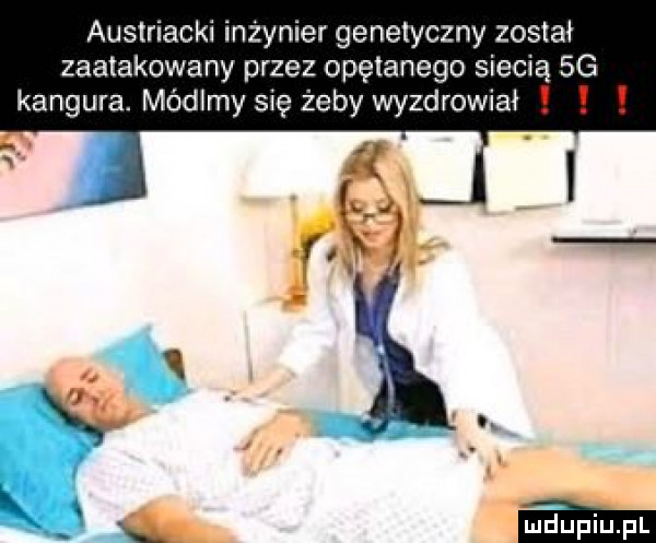 austriacki inżynier genetyczny został zaatakowany przez opętanego siecią sg kangura. mówimy się żeby wyzdrowiał