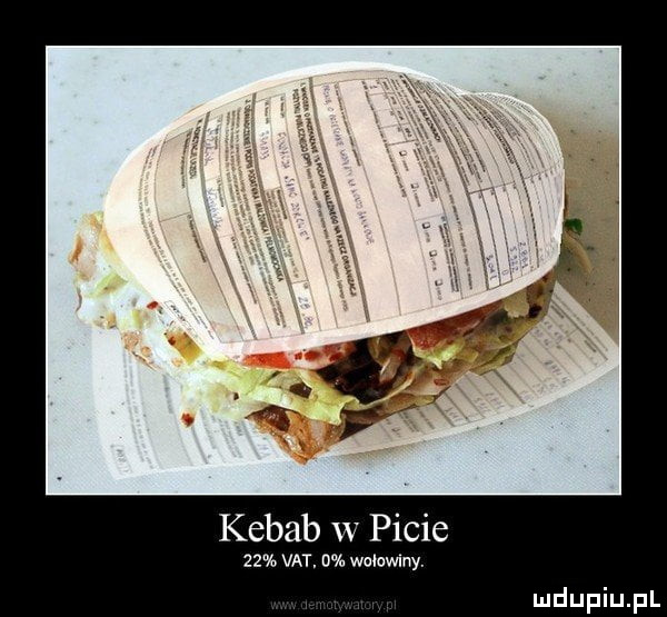 kebab w picie    vat   wołowiny