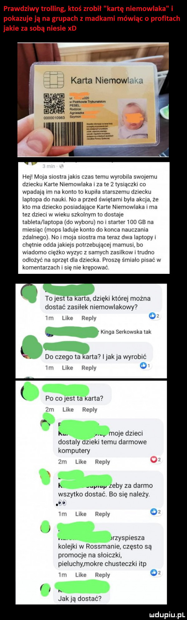 p hall mola slosua jam czas limu wyroblla swojemu dziecku kafle niemowlaka. za     ysqczm co wpadają ikt na kome lo kupela starszemu dziecku iaplopa do nauki no a przed śwlęlaml byla aksla ze klo ma dziecko posladalące kane niemowlaka l ma tez dzlecl w wieku szkolnym lo doslale latalem laptopa do wyboru no l skaner   do gb na mlesląc mops laduje konto do konca nauczania zdalnego no i mola smug ma teraz dwa iaplopyl chętnie odda jams polrzebulącel mamusi bo wmdomo elizko wyzyc z samych zasllkow trudno odlozyc na sprzęt dla dalecka proszę śmlalo plsac w komentarzach sue me krępowac l. to jest a karta dziękl które można dostać zasilek nlemowlakowy  lm m repry a. nba sakowska tak do czego la karta  imak ja wyrobić lm le  repry v pa co jest ta karta  zm like repry. r k. mole dzieci dostaly dzieki temu darmowe komputery m mo repry o k y zeby za darmo wszytko dostali bo się nalezy oo lm lee repry rzysplesza kolejkl w rossmanle często są promocje na slalczkl pieluchy mokre chusteczki ibp lm le  repry jak ją dostać