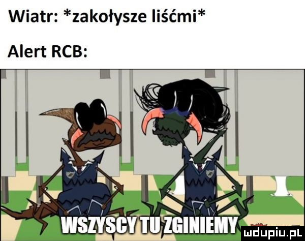 wiatr zakołysze iiśćmi alert rab