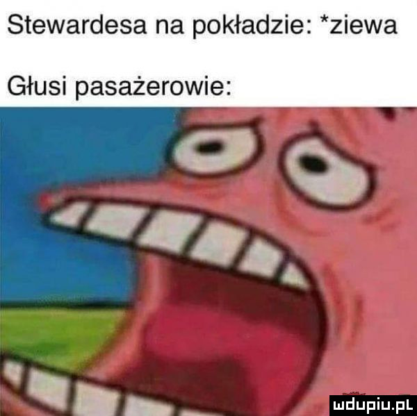 stewardesa na pokładzie ziewa głusi pasażerowie