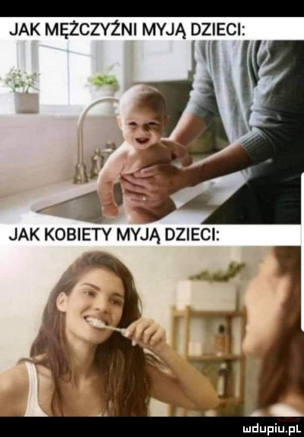 jak mężczyźni myją dzieci