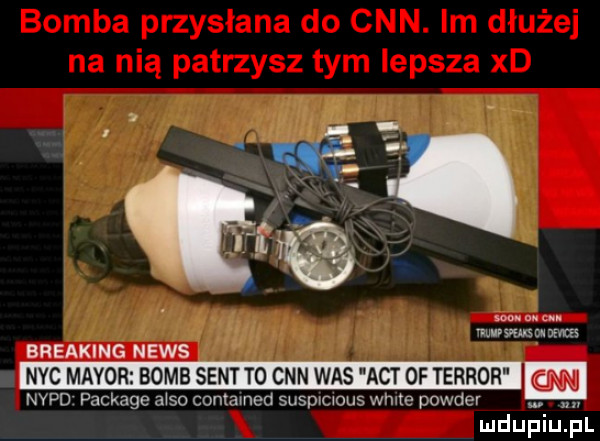 mam w  w  breaking news nyc major bomb sent to cnn was aft of terror nvpd package a so comamed suspwcwous wite polder