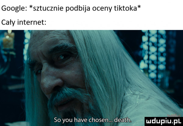 google sztucznie podbija oceny tiktoka cały internet so y-u hace chojen death