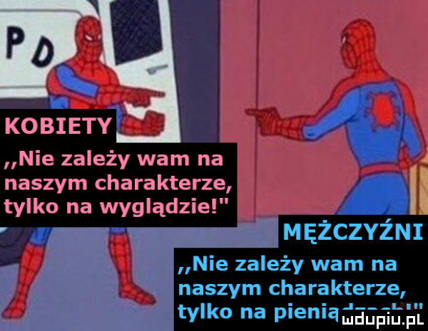 kobiety nie zależy wam na    naszym charakterze tylko na wyglądzie mężczyźni nie zależy wam na naszym charakterze tylko na pieniąagalgl ia