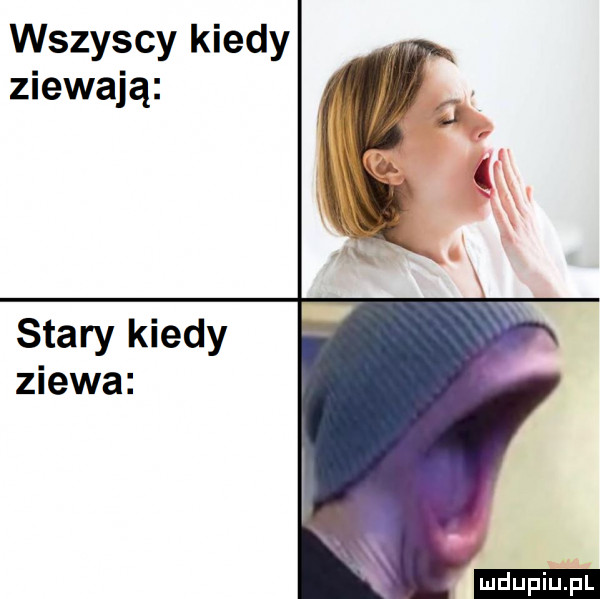 wszyscy kiedy ziewają stary kiedy ziewa ludu iu. l