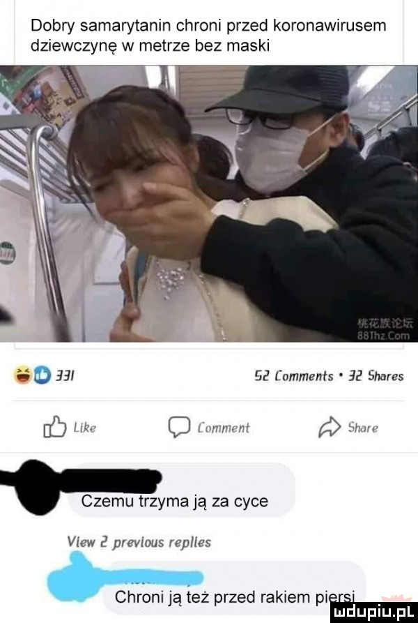 dobry samarytanin chroni przed koronawirusem dziewczynę w metrze bez maski as d m    owens je shares ibl m c nmmrm mru w. czemu trzyma ją za cyce view a previous leplles chroni ją też przed rakiem mam
