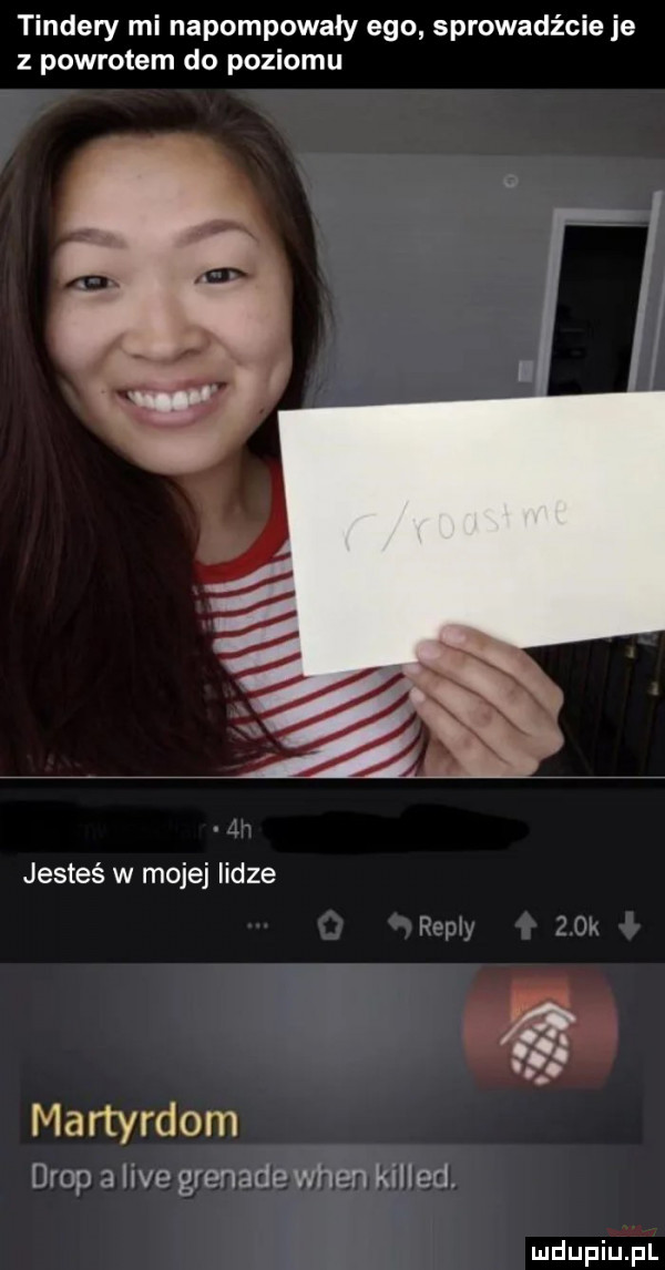 tondery mi napompowały ego sprowadźcie je z powrotem do poziomu jesteś w mojej indze martyriom drop alice grenade wien killed