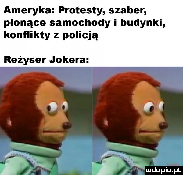 ameryka protesty szaber płonące samochody i budynki konflikty z policją reżyser jokera u l j n