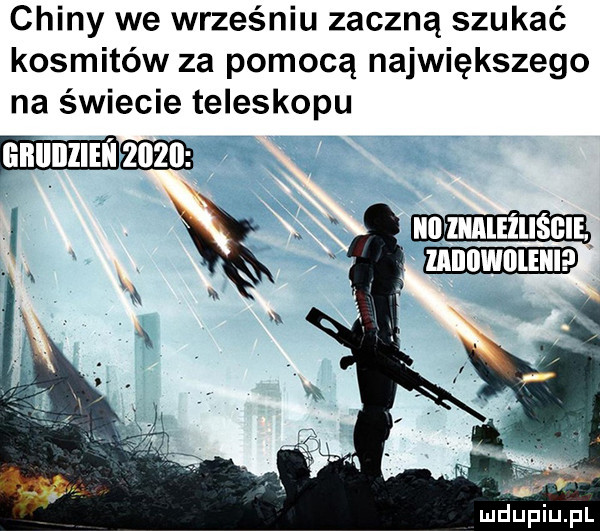chiny we wrześniu zaczną szukać kosmitów za pomocą największego na świecie teleskopu mail mhupiupl