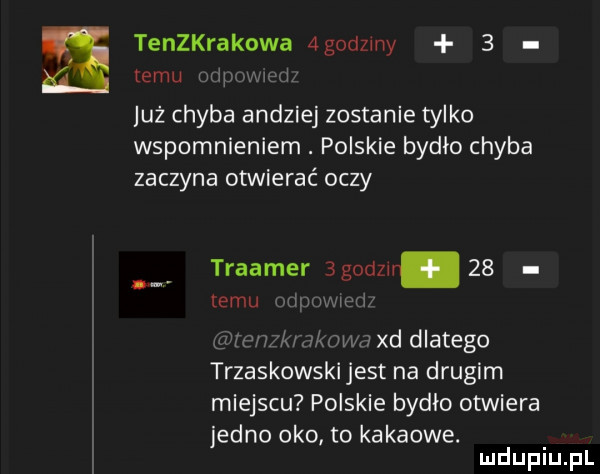 e tenzkrakowa agodzmy   emu wii wl już chyba andriej zostanie tylko wspomnieniem. polskie bydło chyba zaczyna otwierać oczy traamer  g dan    emu muli e v mmyﬁmi mu n xd dlatego trzaskowski jest na drugim miejscu polskie bydło otwiera jedno oko to kakaowe