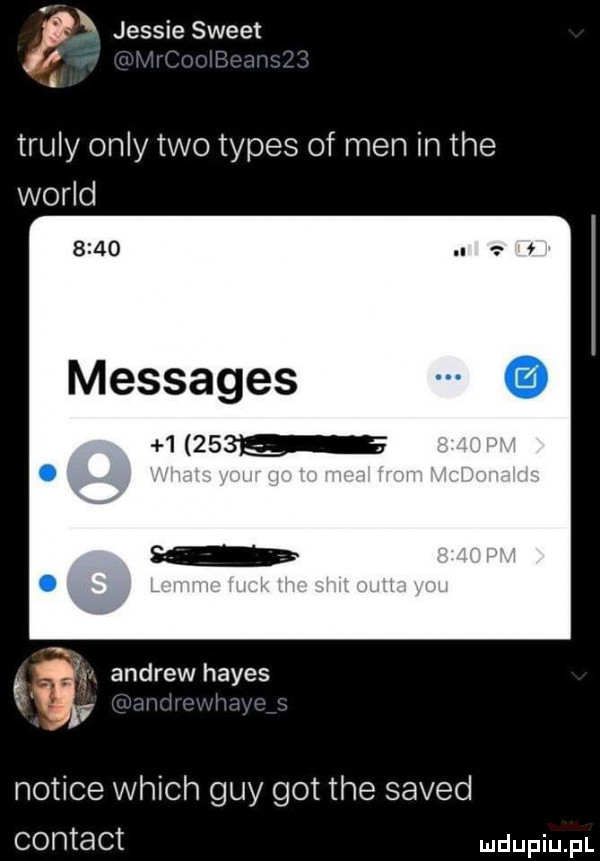 f  jessie sweet a truly orly tao typas of men in tee wored messages       andrew hayes   notice which gay got tee saved contact