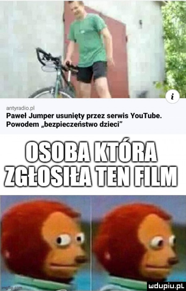 m mad r a pawel jumper usunięty przez serwis youtube. powodem bezpieczeństwo dzieci