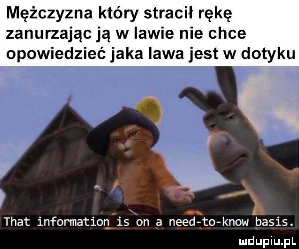 mężczyzna który stracił rękę zanurzając ją w ikwie nie chce opowiedzieć jaka lawa jest w dotyku trat informatiorl is non a nerd to know basis