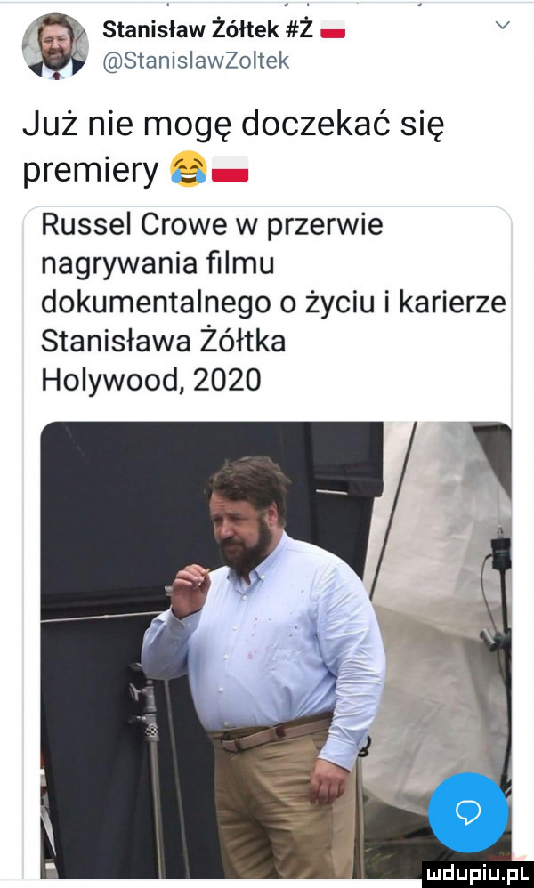 a stanisław żółtek ż v stanislawzoitek już nie mogę doczekać się premiery is russel crowe w przerwie nagrywania filmu dokumentalnego o życiu i karierze stanisława żółtka holywood