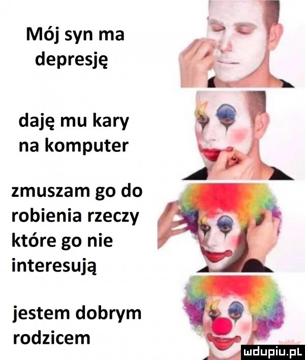 mój syn ma depresję daję mu kary na komputer zmuszam go do robienia rzeczy które go nie interesują jestem dobrym rodzicem