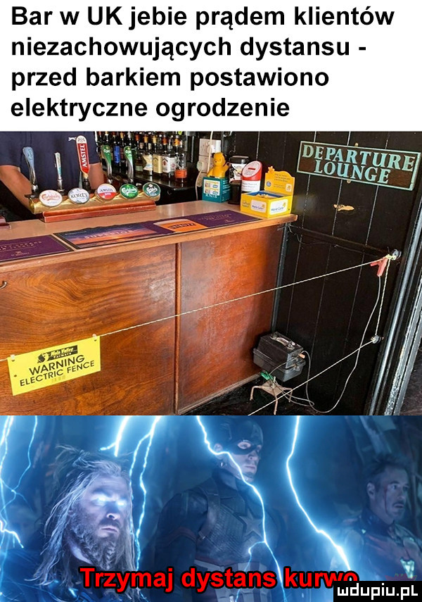 bar w uk jebie prądem klientów niezachowujących dystansu przed barkiem postawiono elektryczne ogrodzenie. abakankami g. mdupqul