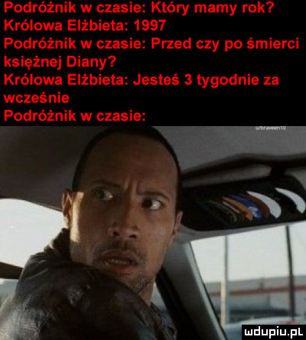 podróżnik w czasie który mamy rok królowa elżbieta      podróżnik w czasie przed czy po śmierci księżnej diany królowa elżbieta jesteś   tygodnie za wcześnie podróżnik w czasie
