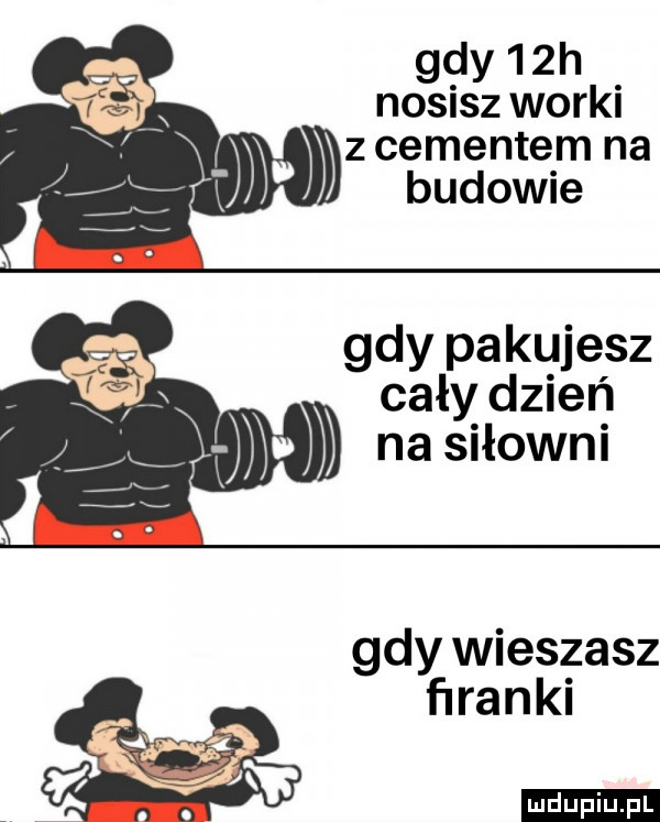gdy   h x nosisz v rai i   cymen em na budowie gdy pakujesz cały dzień na siłowni gdy wieszasz ﬁranki ludu iu. l