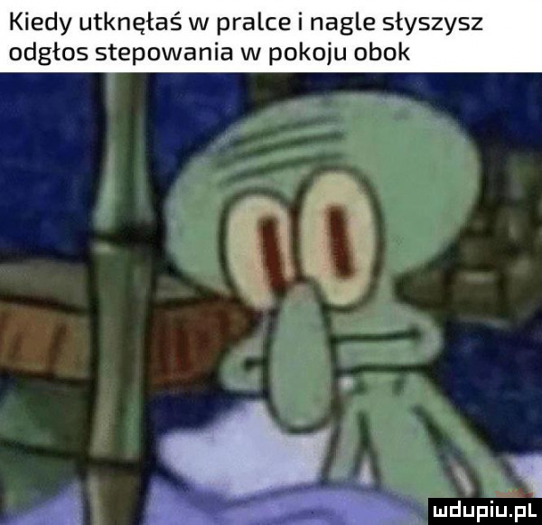 kiedy utknęłaś w pralce i nagle słyszysz odgłos stepowania w pokoju obok