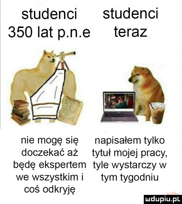 studenci studenci     lat p n e teraz nie mogę się napisałem tylko doczekać aż tytuł mojej pracy będę ekspertem tyle wystarczy w we wszystkim i tym tygodniu coś odkryję u l uplu p