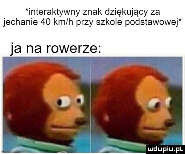 interaktywny znak dziękujący za jechanie    km h przy szkole podstawowej ja na rowerze