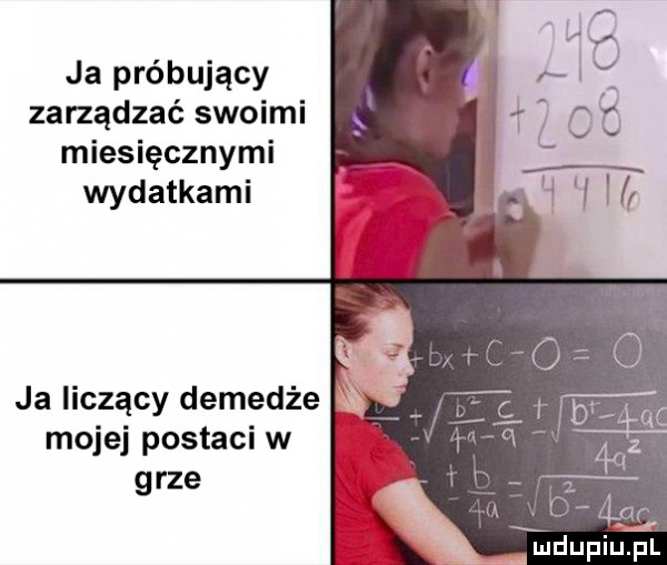ja próbujący zarządzać swoimi miesięcznymi wydatkami mojej postaci w grze ja liczący demedże lj