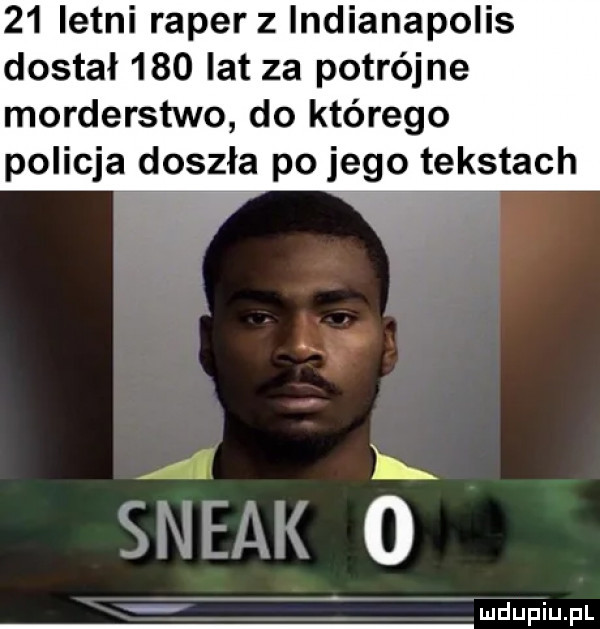 letni raper z indianapolis dostał     lat za potrójne morderstwo do którego policja doszła po jego tekstach wai