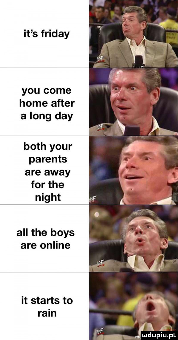 it s friday y-u cole home after a long dcy bath your parents are away for tee night all tee boks are online it starts to ruin