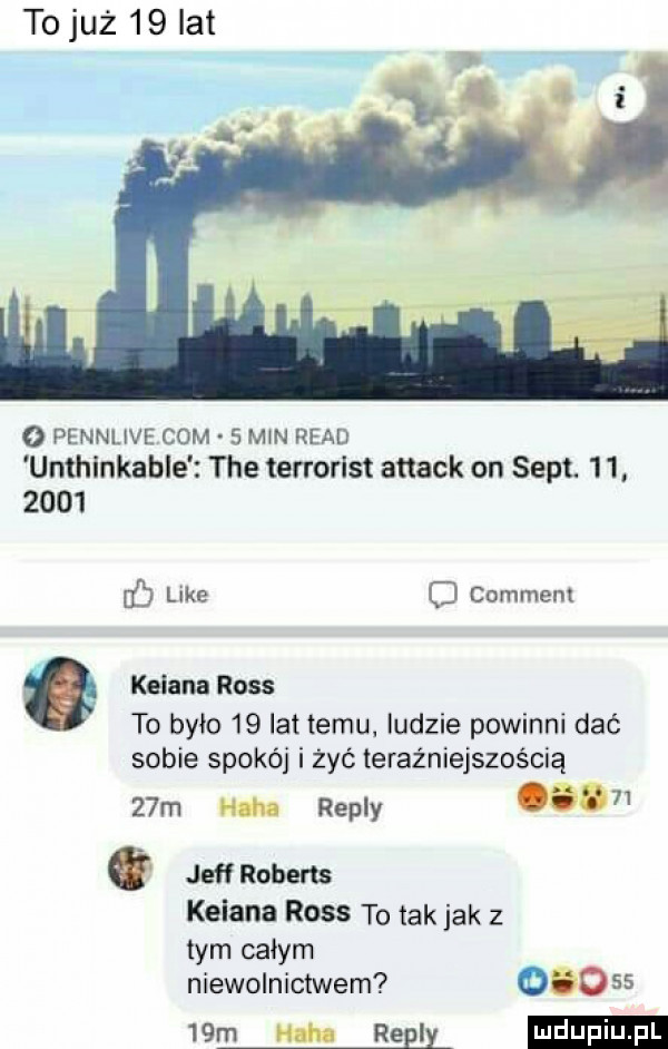 to już    lat o pennlivecom   min ruad unthlnkahle tee terrorist attack on seat   .      if like o comment keiana ross to było    lat temu ludzie powinni dać sobie spokój i żyć teraźniejszością   m u repry c jeff rubens kalana ross to tak jak z tym całym niewolnictwem         m l regly