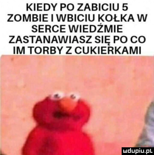 kiedy po zabiciu   zombie i wbiciu kolków serce wiedzmie zastanawiasz się po co im torby z cukierkami