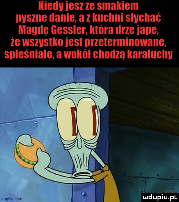kiedy iesz ze smakiem uvszne danie a z kuchni słuchać maine gessler. która nrze iana. że wszystko ihs nrzeterminuwane. snleśniale a wokal chodza karaluchy