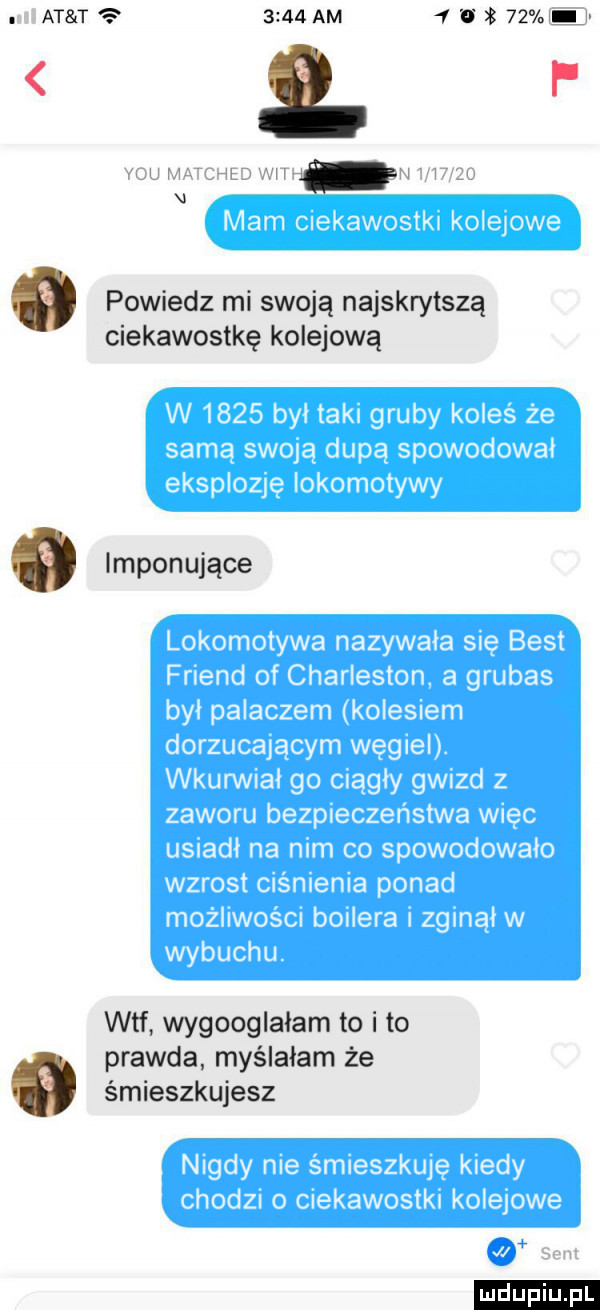 at t      am     x    powiedz mi swoją najskrytszą ciekawostkę kolejową imponujące wtf wygooglalam to i to prawda myślałam że śmieszkujesz ludu iu. l
