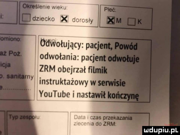 mreiwxem. dziecko dorosły odwołania pacj zbm obejrzałfi   instruktażowy w youtube i nas v mdupiﬁpl