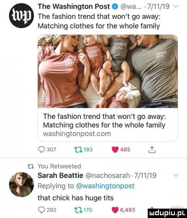 tee washington post. wa.         tee fashion trend trat won t go away matching clothes for tee wiole family tee fashion trend trat won t go away matching clothes for tee wiole family washingtonpost com o           zj     i   y-u retweeted. sarah beattie nachosarah         replying to washingtonpost trat chick has huje tips           q       m