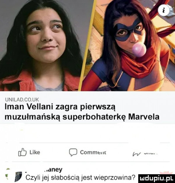 uch ad co uk. abakankami iman vellanl zagra pierwszą muzułmańską superbohaterkę marcela ó like c comment w andy czyhjej siaboścnąjestwneprzowma