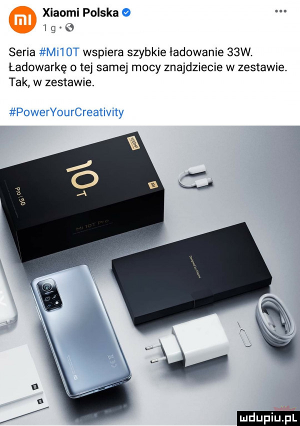 xiaomi polska i g   seria wspiera szybkie ładowanie   w. lamowarkę o tej samej mocy znajdziecie w zestawie. tak w zestawie