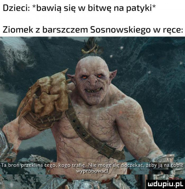 dzieci bawią się w bitwę na patyki ziomek z barszczem sosnowskiego w ręce ć w ta b on przeklina ego kogo mag. nie mag się daczekaz. żeby a na mw wyprobow séllif f u v a i. am us mduplu pl
