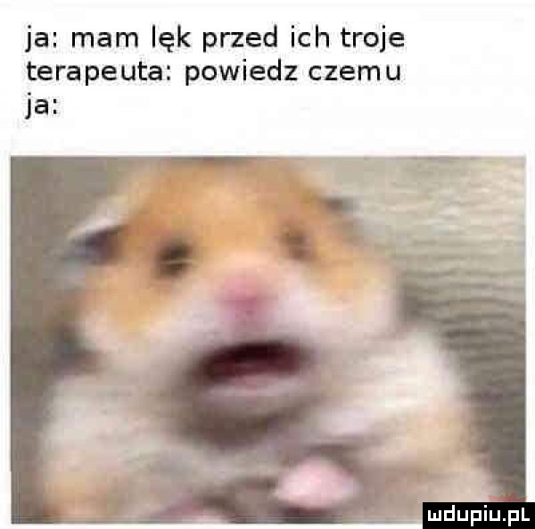 ja mam lęk przed ich troje terapeuta powiedz czemu ja