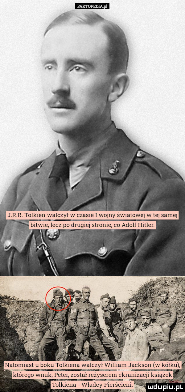 magnum pl natomiast u boku tolkiena walczy william ackson w kołku którego wnuk peter zostal rezyserem ekramzac książek
