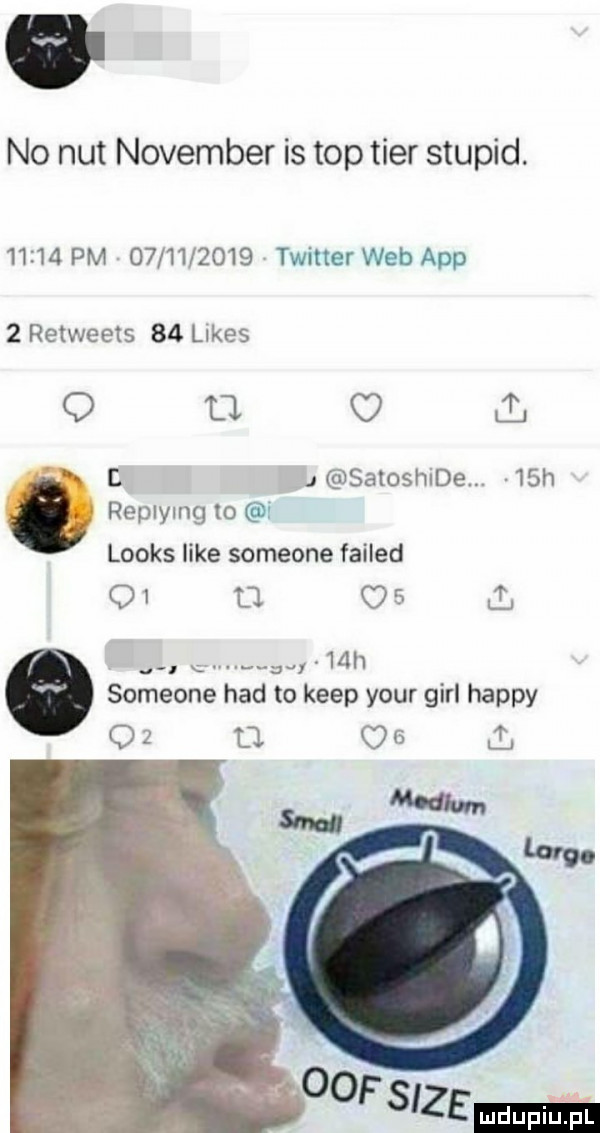 no nut nowember is top twer stupid.       pm            twitter web aap   retweets    limes q tj. satoshide.   h replying    i looks like someone failed d   . my   h o someone hdd to kiep your gill happy