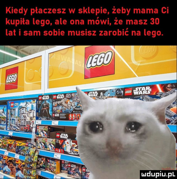 kiedy płaczesz w sklepie. żeby mama ci kupiła lego. ale ona mówi. że masz    lat i sam sobie musisz zarobić na lego